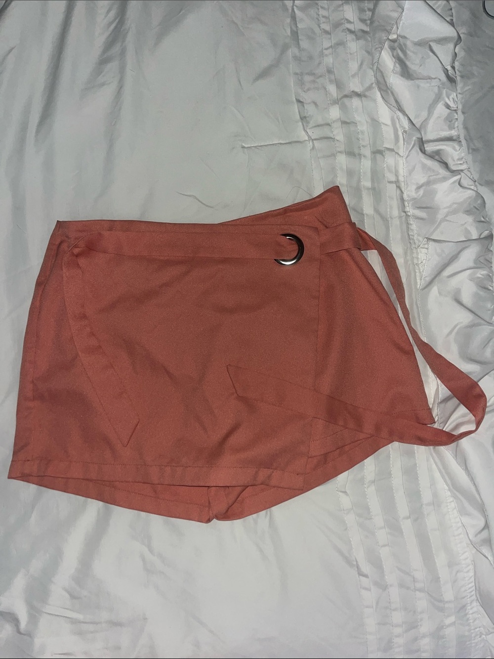 Rust Wrap Skort with D-Ring Waist